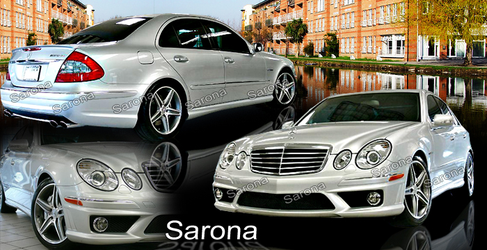 Custom Mercedes E Class  Sedan Body Kit (2003 - 2009) - $1590.00 (Manufacturer Sarona, Part #MB-055-KT)